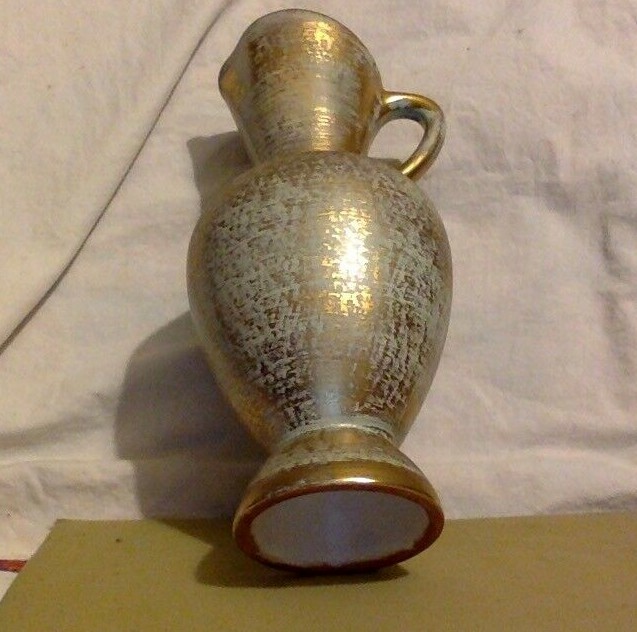 Vintage Stangle Pottery. 12" Tall Pitcher. Original Sticker.