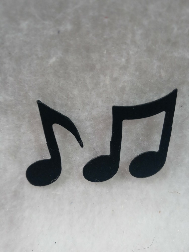 $1 Die Cuts - Musical Notes 11 Count  5 Double 6 Single Notes 1" Tall Scrapbook