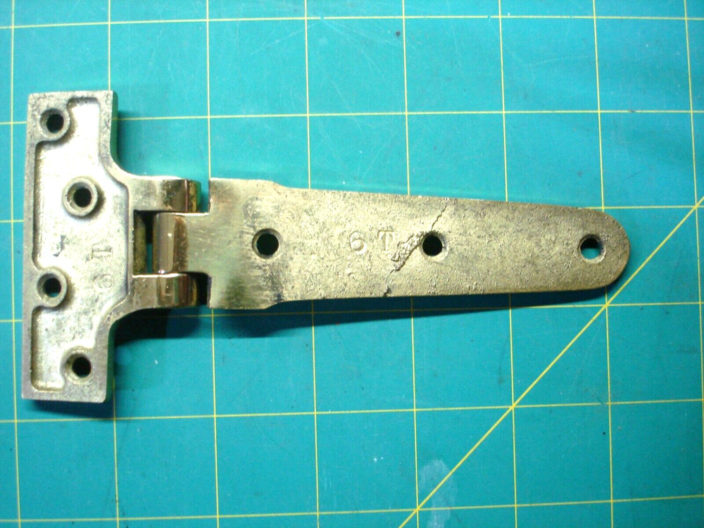 VINTAGE 11/64 THICK SOLID BRASS 3'' X 6'' 7 HOLE HINGE