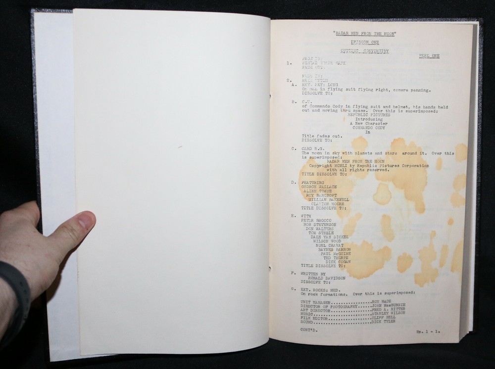 Radar Men from the Moon Original Bound Script Entire 12 Chapter Serial (EX) 1952