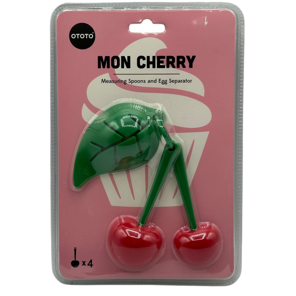 OTOTO Mon Cherry Measuring Spoons and Egg Separator ~ GREAT GIFT ~ NWT