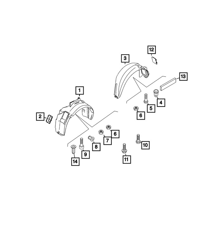 Genuine Mopar Splash Shield Right 68656132aa