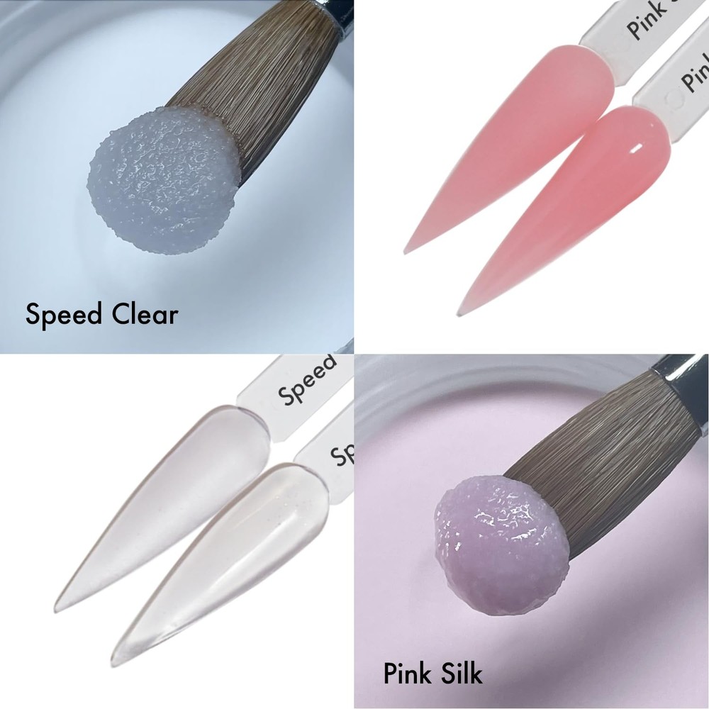 Mini Acrylic Nail Kit for Beginner Nail Technicians 12pcs - Starter Set with ...