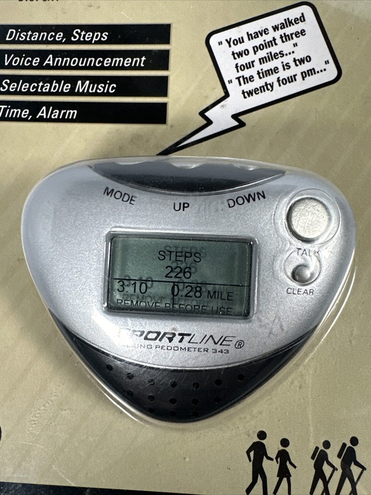 Sportline | 343 Talking Calorie Count Pedometer