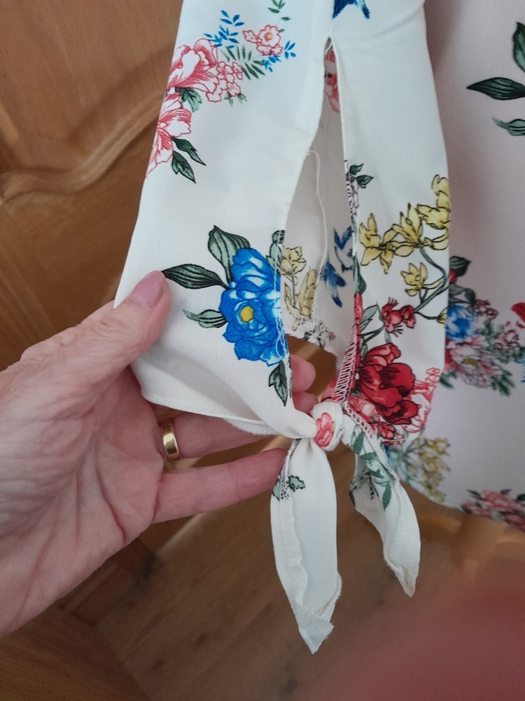 Ladies Floral Jacket Matching Top Size14