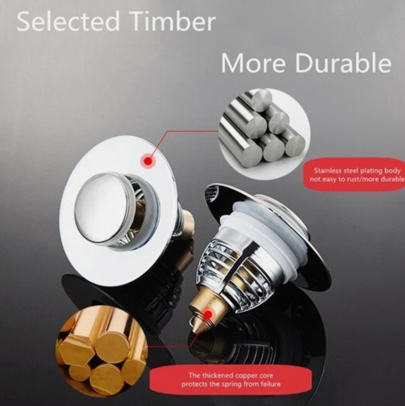 USA Universal Drain Magic Sink Stopper - Instantly Replace Broken Stoppers