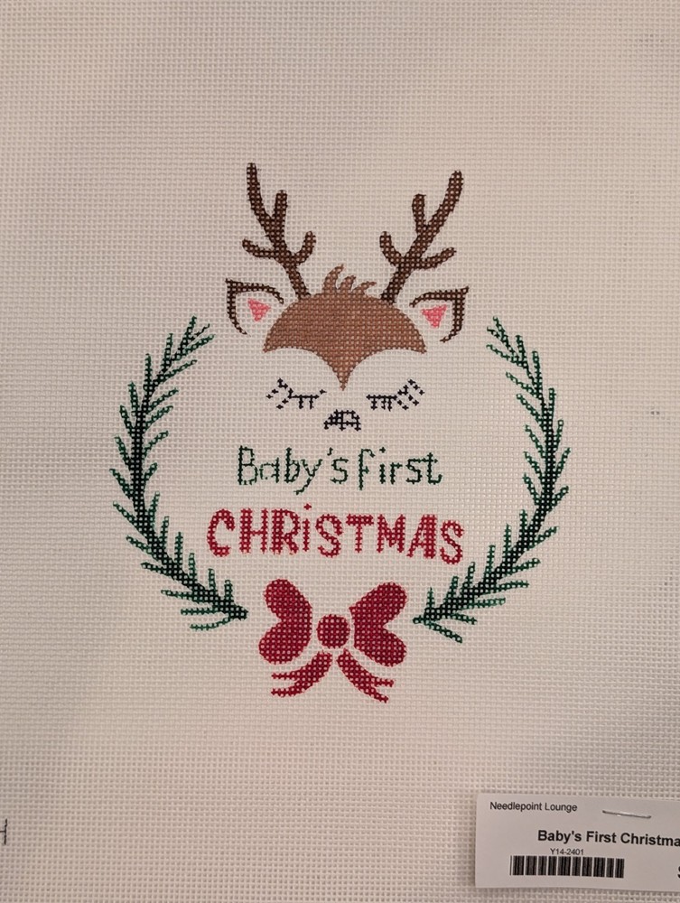 Baby's First Christmas (Y14) by Oasis Needlepoint Canvas