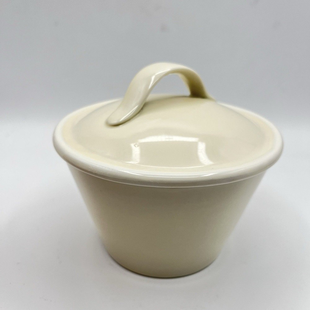 Crate And Barrel B Eigen Sugar Bowl, Cream Colored