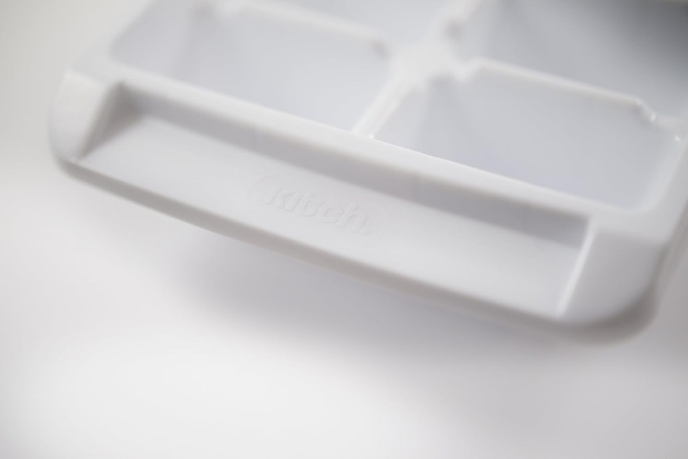 Ice Tray Easy Release White Ice Cube Trays, 16 Cube (Pack of 2), Stackable, Dura