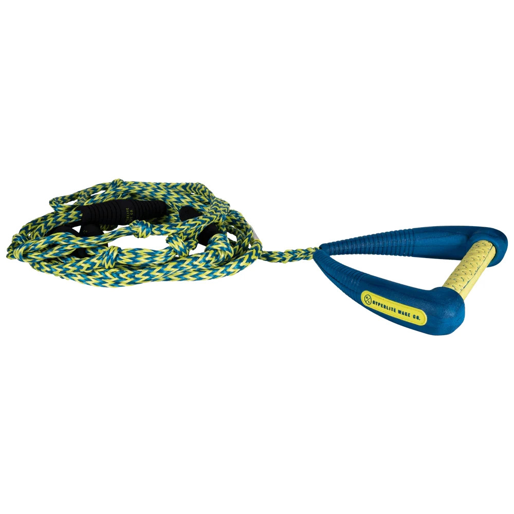 HYPERLITE 25' Pro Surf Rope w/ Handle - Blue & Yellow - Wakesurf Rope