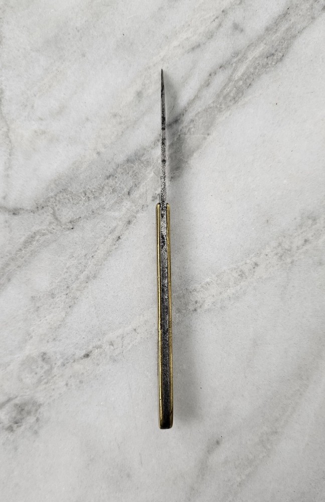 Antique Folding Advertisement Pocket Knife Brass Folder