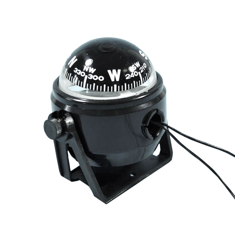 Boat Black Multifunctional Navigation Bracket Digital Compass ABS Waterproof