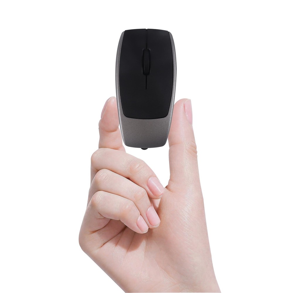 Bluetooth Mouse Rechargeable Portable Mini Computer Mice TF Card Reader Grey