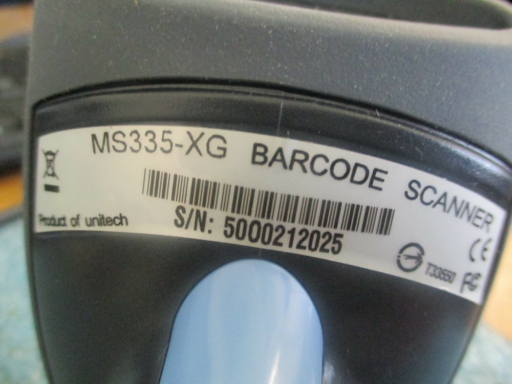 Unitech Model: MS335XG Barcode Scanner. Good Used Retire Stock