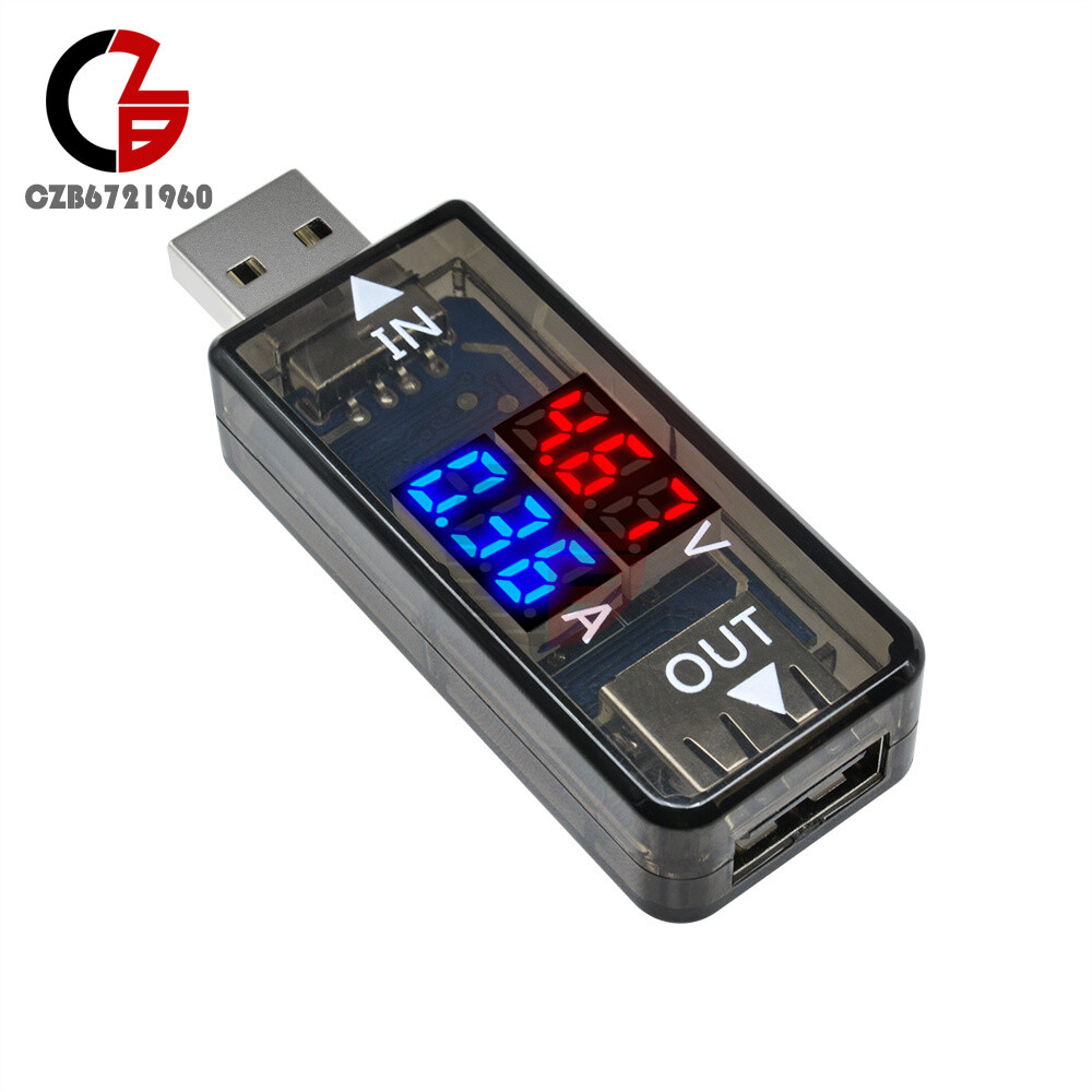 Digital Dual LED Display Tester 5V USB Current Voltage Voltmeter Power Detector