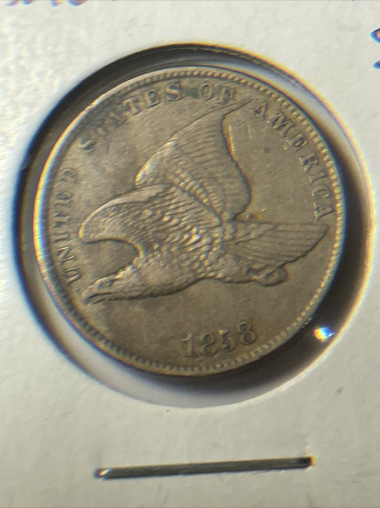 1858 Flying Eagle Cent Small Letters XF