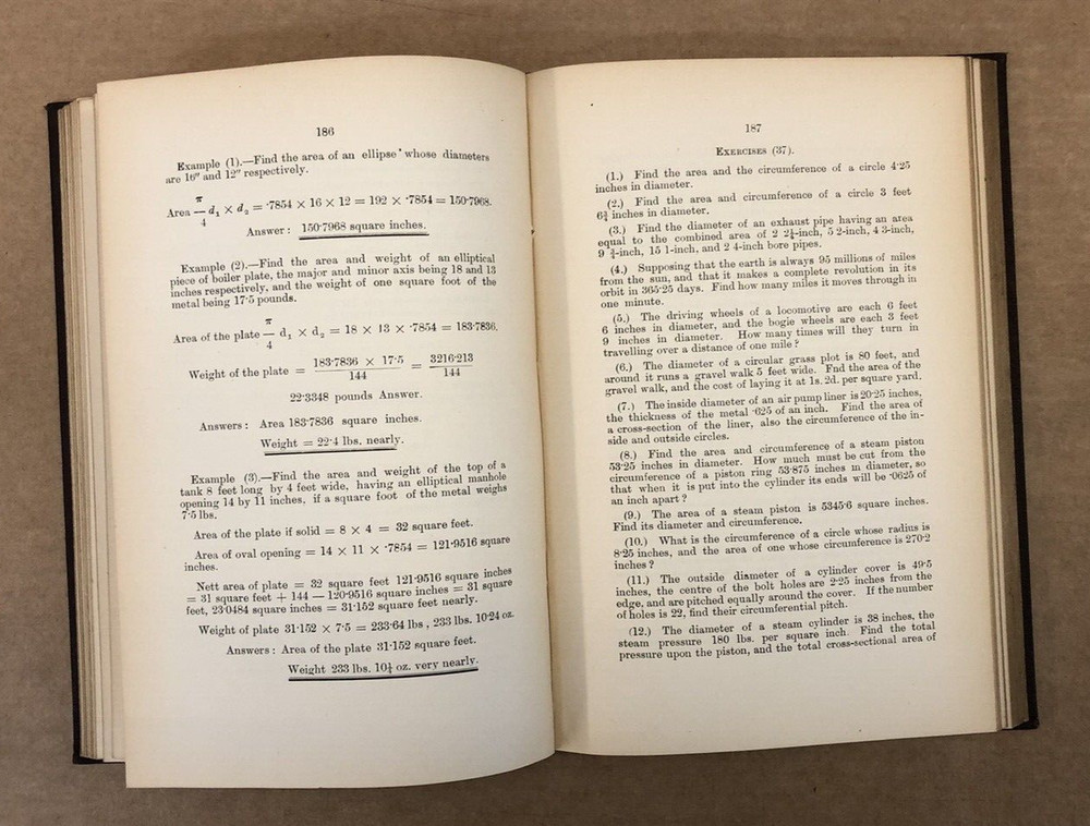 Engineering Arithmetic and Mensuration - CR Honiball -Hardback- 1896 1st Ed-RARE