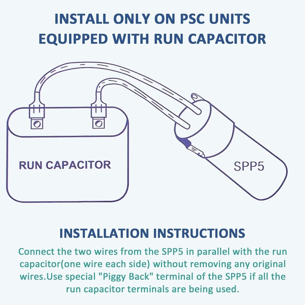 2packs SPP5 Hard Start Capacitor for Air Conditioner