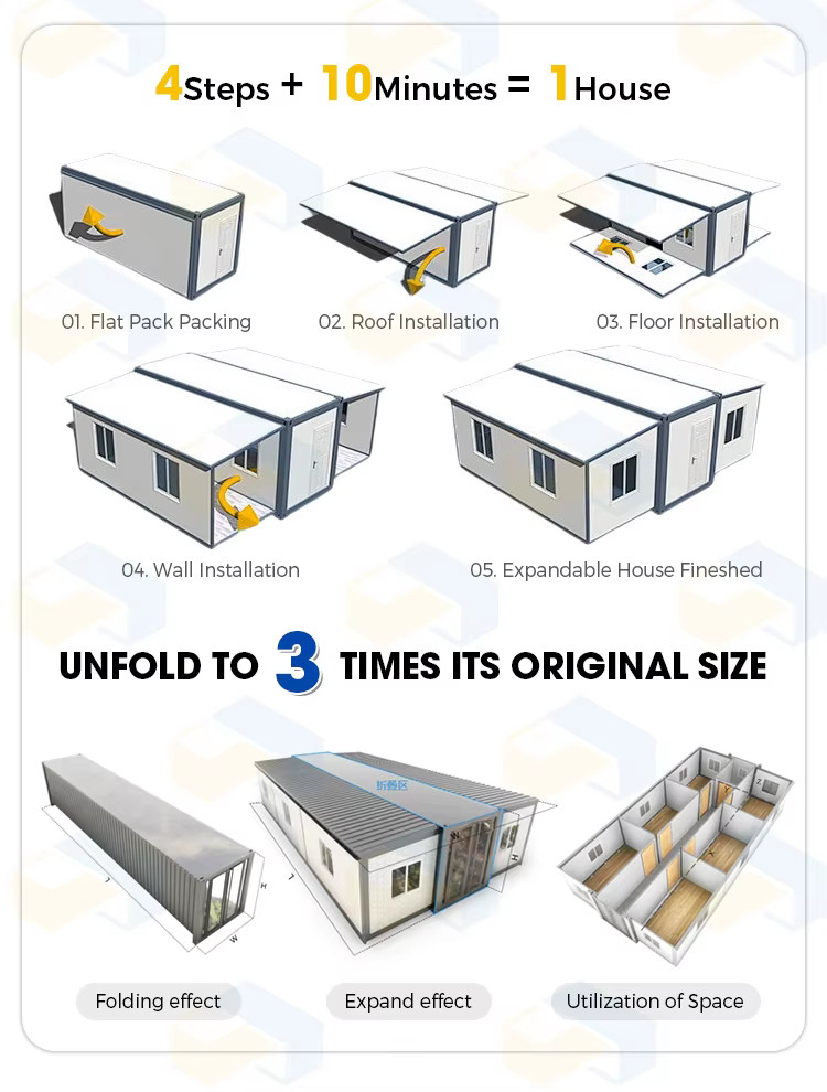 Luxury Double-Wing Container House 30ft 2bedroom 1 bath