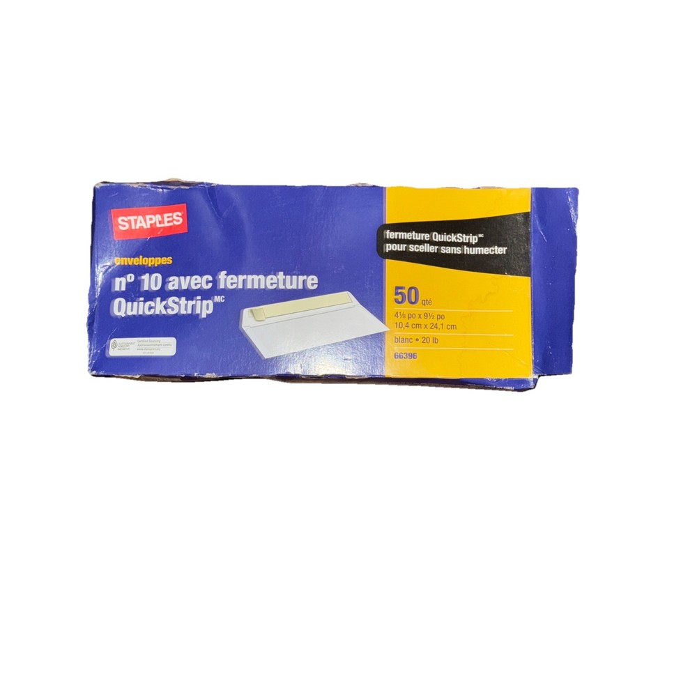 Staples Invitation Envelopes White 50 Pack With Quick Strip Closure