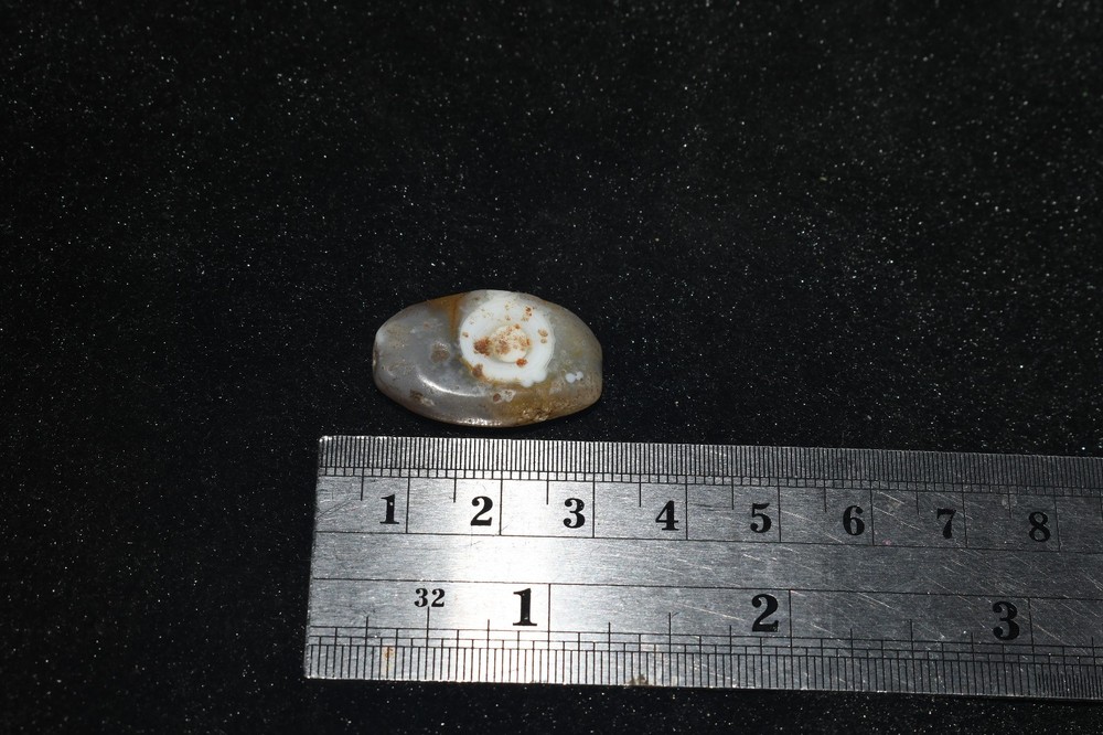 Authentic Ancient Central Asian Banded Agate Stone Bead over 2000 Years Old