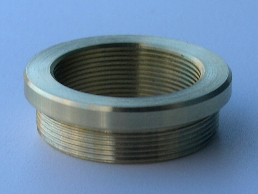 RMS TO M26 THREAD BRASS WITH FLANGE MICROSCOPE OBJECTIVE LENS ADAPTER
