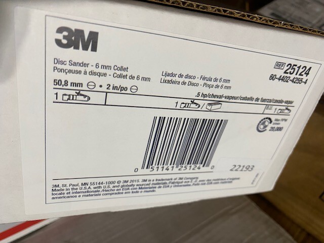 3M Pneumatic Disc Sander 25124 (NEW)