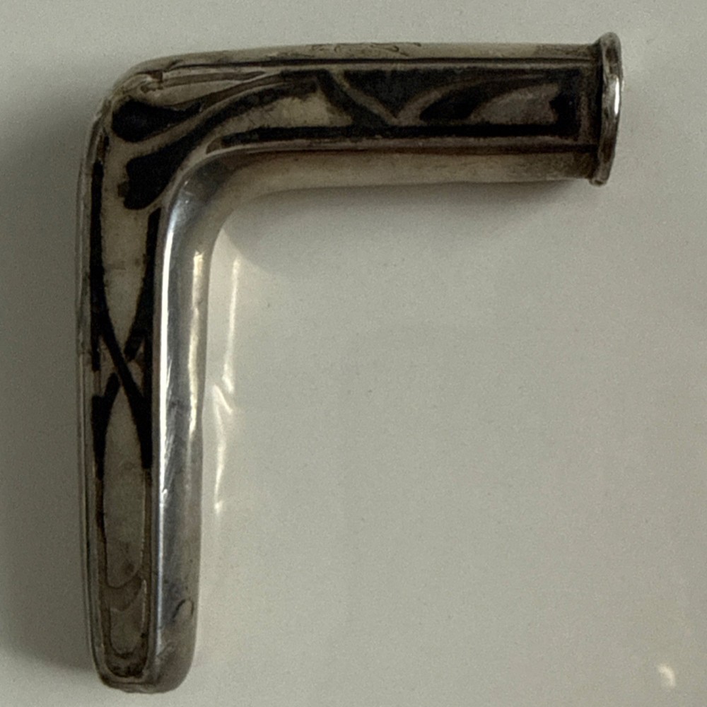 Silver cane handle 1in Diameter 4in Length Universal