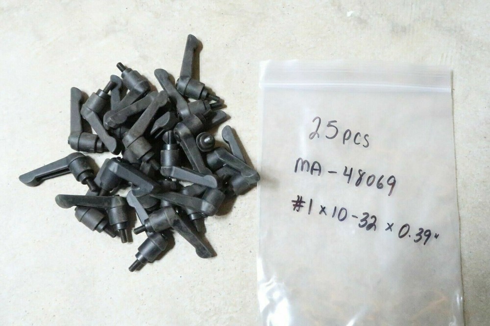 2 pcs MONROE ENGINEERING MA-48069 #1 x 10-32 Stud SS Insert Adjustable Handles