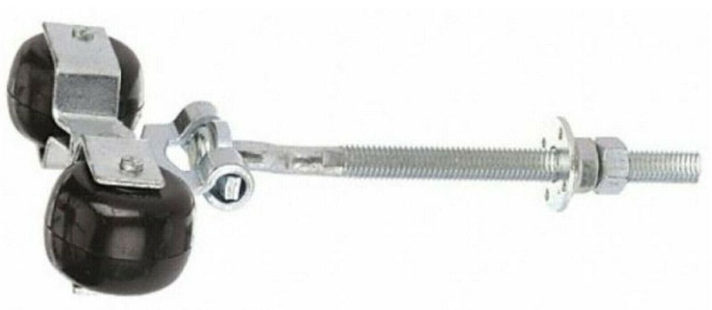 2 PACK Sliding Barn Door Hanger Rollers Pair Round Rail Track Threaded Bolts NEW