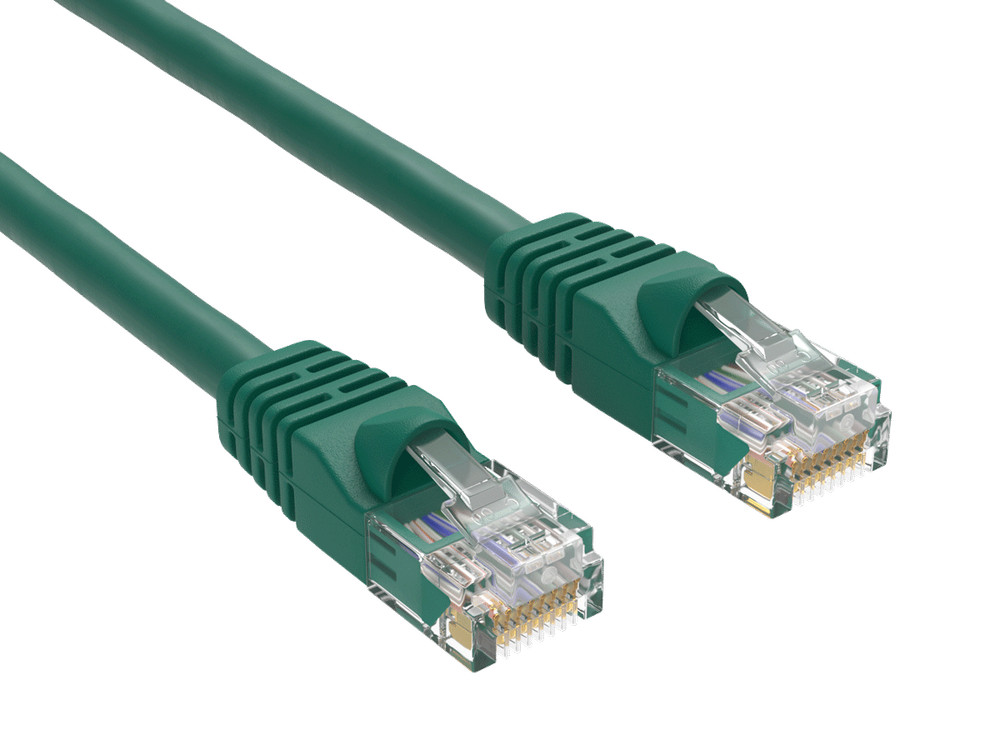 35ft Cat6 UTP Ethernet Network Patch Cable Snagless 24AWG Bare Copper, Green