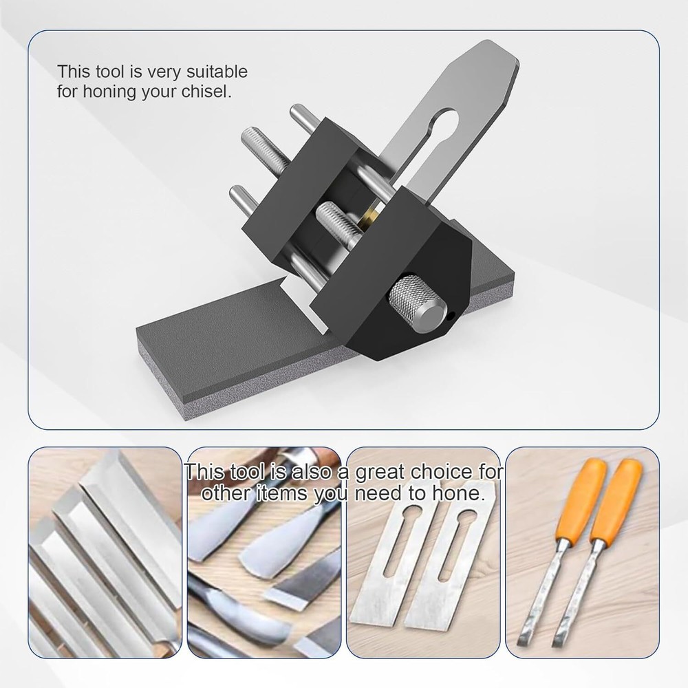 Precise Chisel Sharpening Jig Kit, Honing Guide System for Woodworking Chisels a