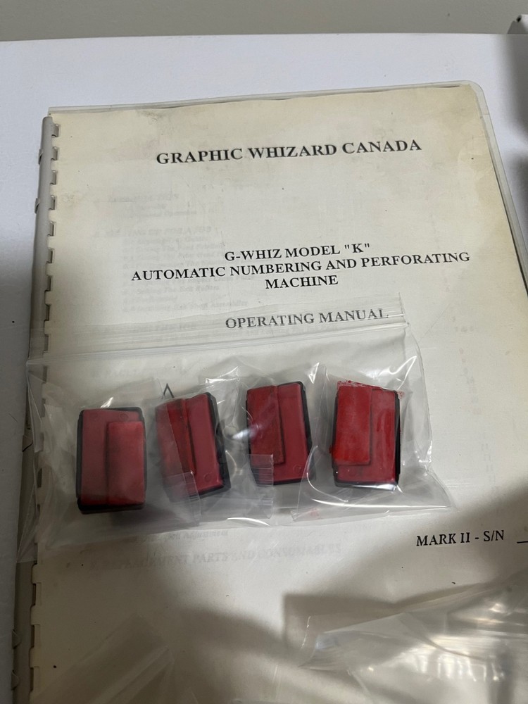 Graphic Whizard Model K Mark II Numbering Perf Score Machine – WORKING