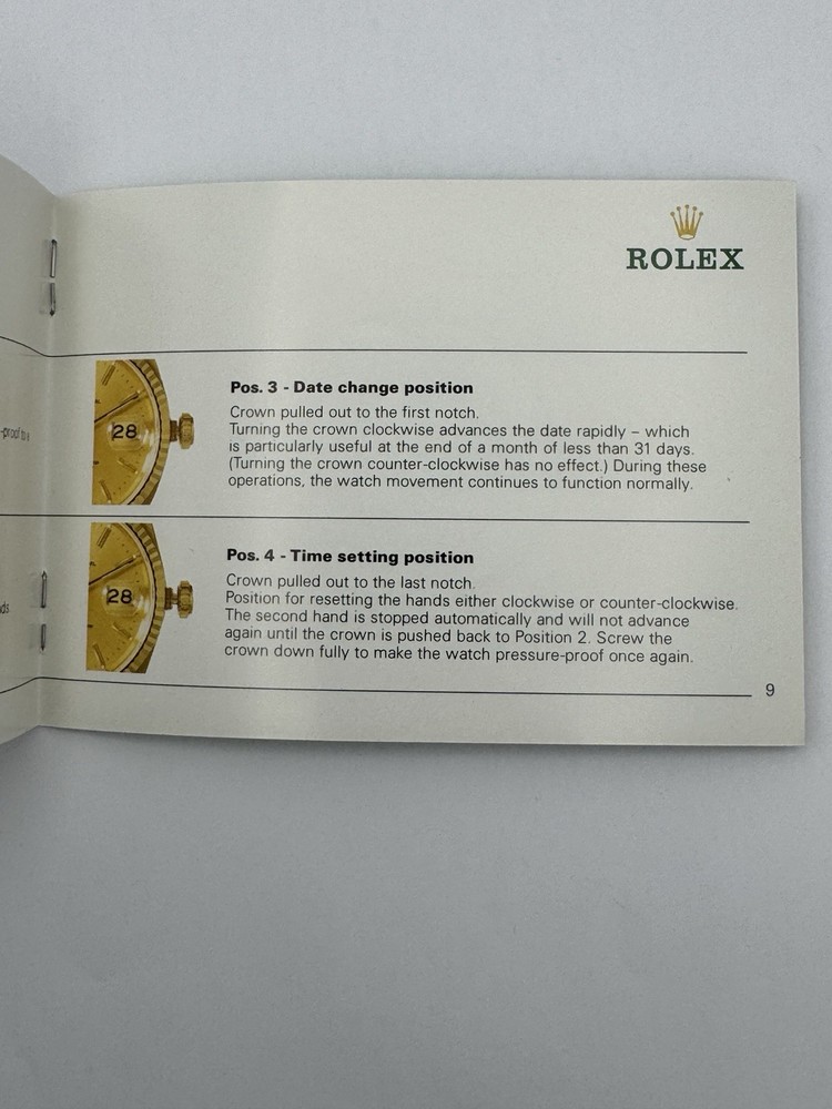 Vintage Rolex Datejust Booklet Brochure