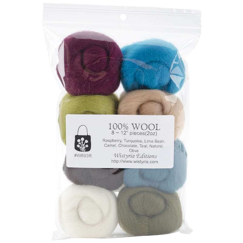 Wool Roving 12" .25oz 8/Pkg Chic