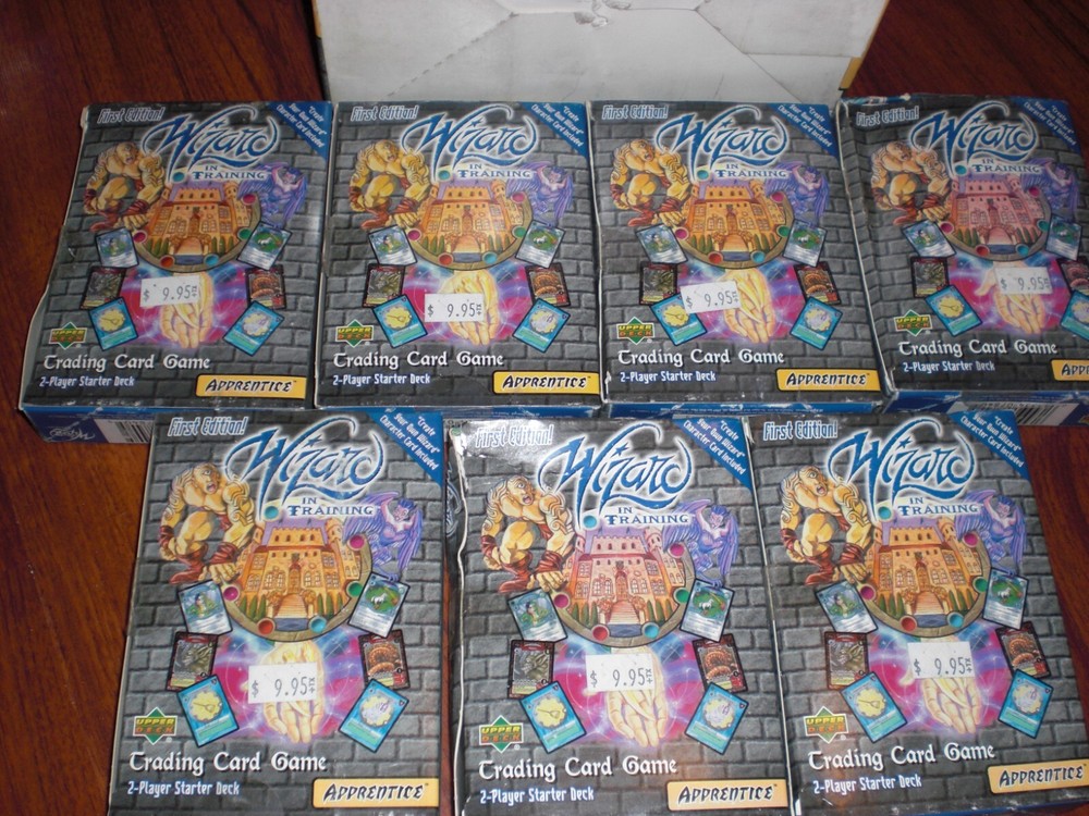 7x 1st Edition Wizard In Training Upper Deck Apprentice TCG Starter Deck Box