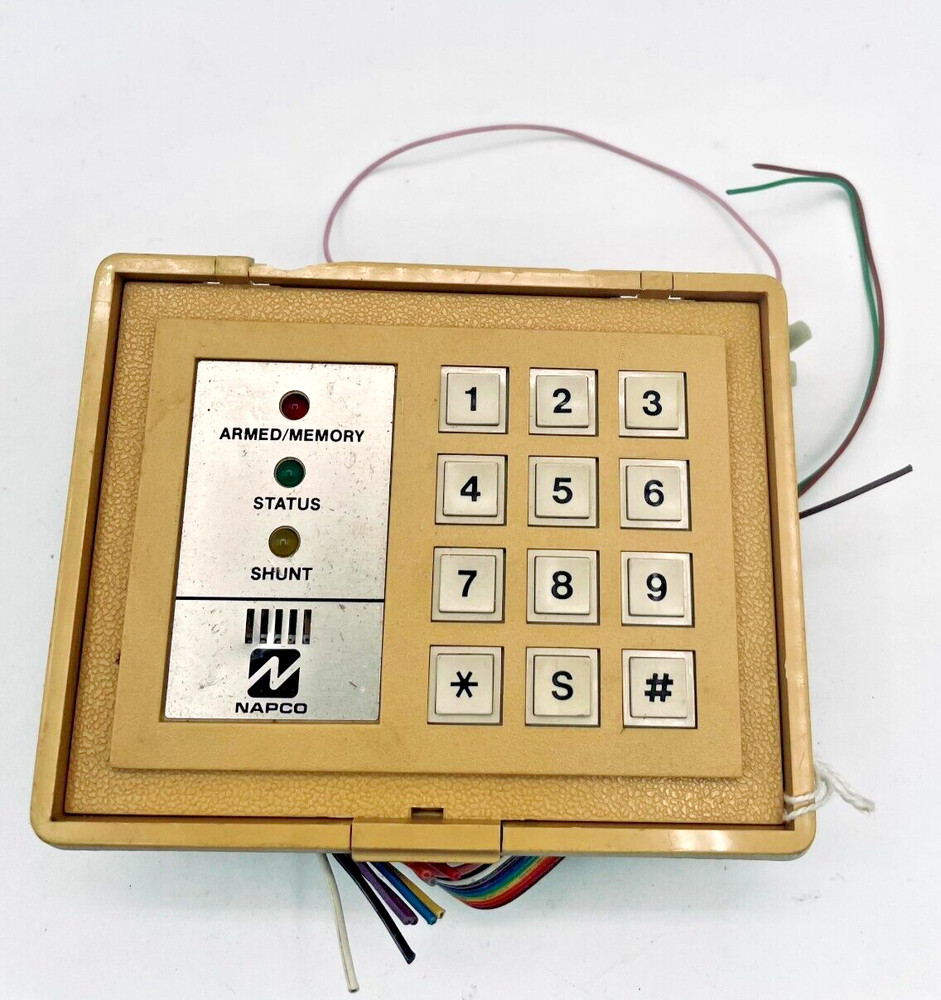Napco Security System Numeric Keypad Panel Beige Wall-Mounted