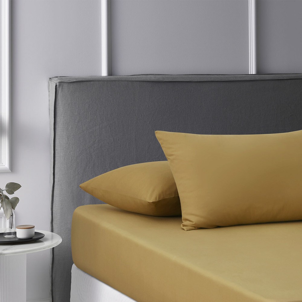 Pecan Washed Cotton Fitted Sheet Set by Accessorize