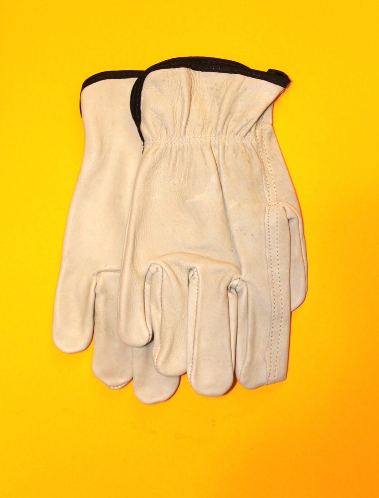 Premium Grade Cowhide Leather Gloves Versatile Use TWO (2) PAIR SIZE LARGE