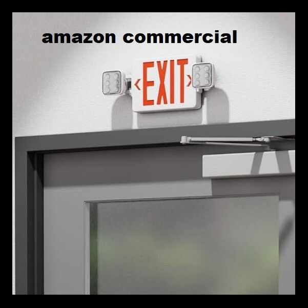Emergency Light Exit Sign Exit Combo with Battery Back Amazon Commercial