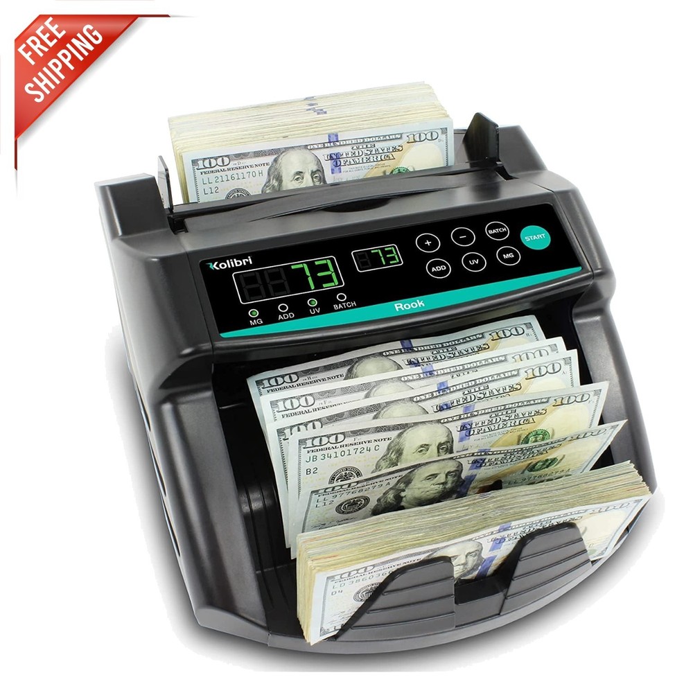 Multi-Function Cash Counter Machine - Rook with 1,400 Notes/Min & 1- Support