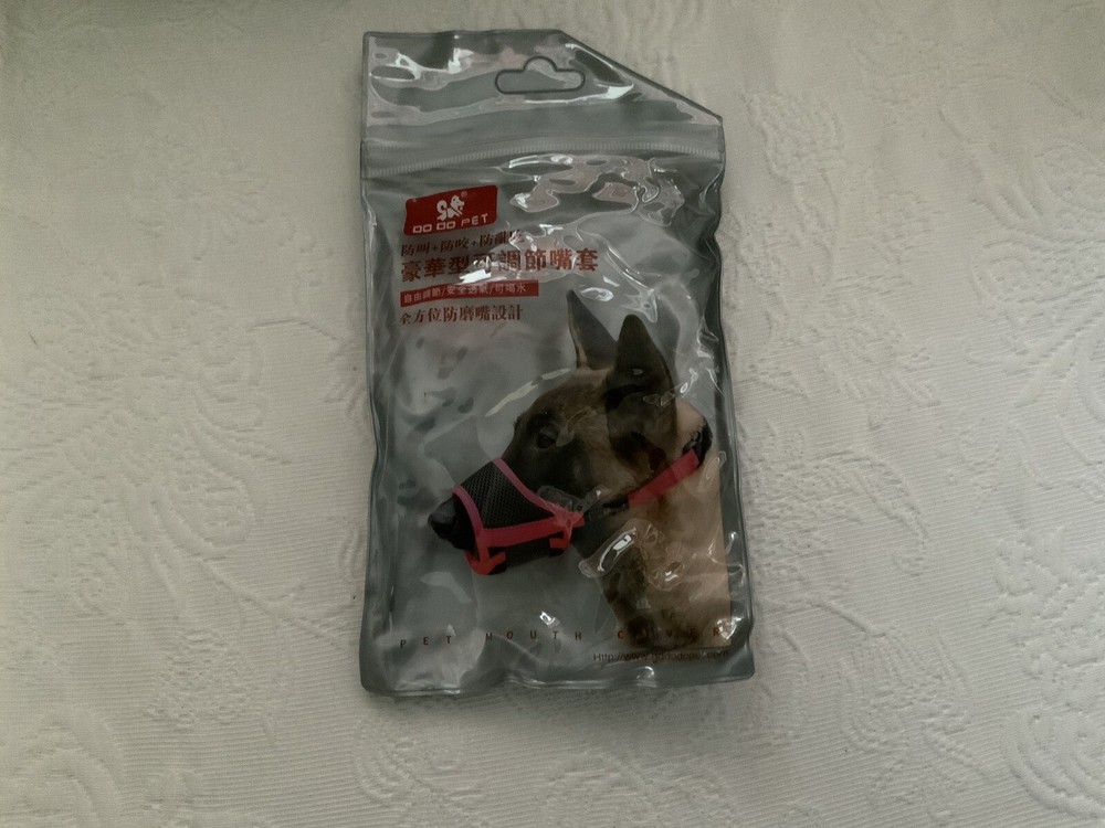 MUZZLE MESH Dog Pet adjustable strap anti bite bark chew Safety soft breathable
