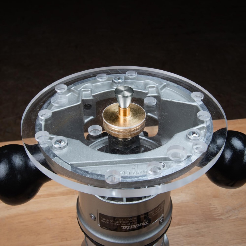 Router Subbase Centering Pin & Cone Set w/ 1/2" & 1/4" Inside Centering Guide...