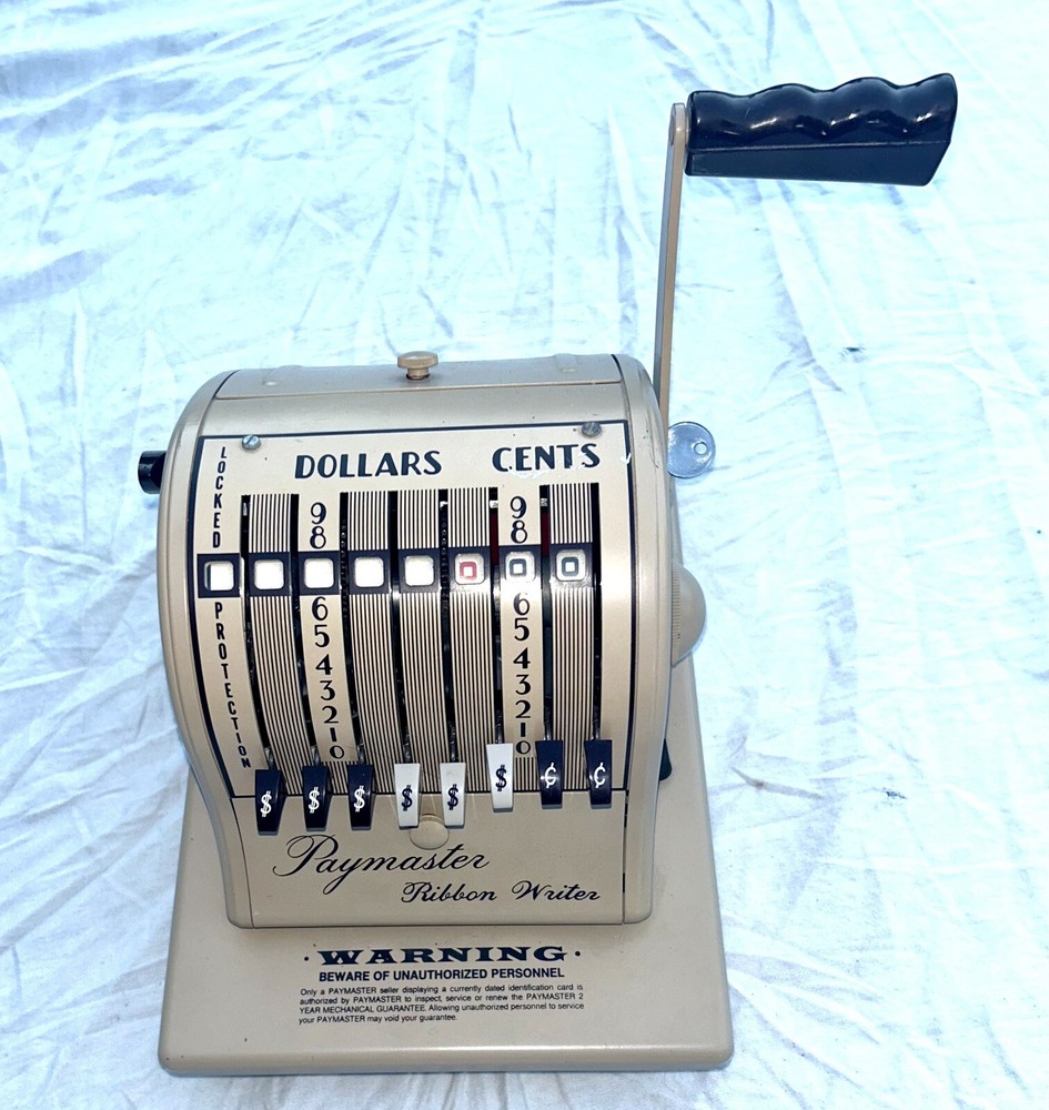Paymaster Ribbon Writer Series 8000—WORKS!