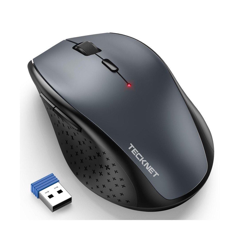 TECKNET Wireless Mouse, 2.4G USB Computer Mouse with 6-Level Adjustable 4800 ...