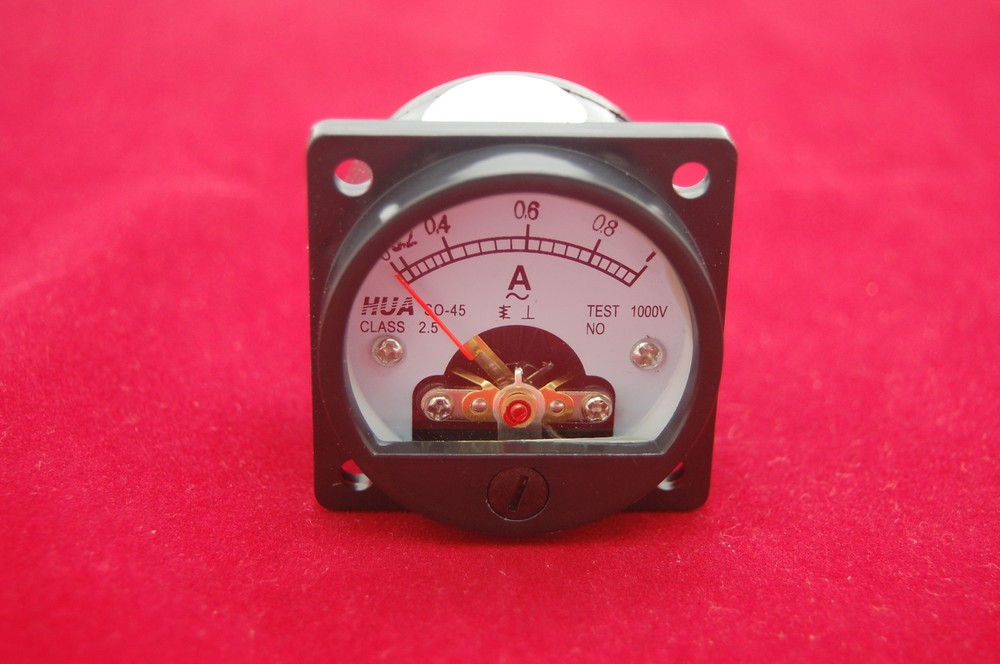 1PC AC 0-1A ROUND Analog Ammeter Panel AMP Current Meter SO45 directly Connect