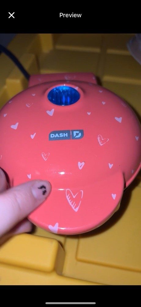 Dash Mini heart shape waffle maker