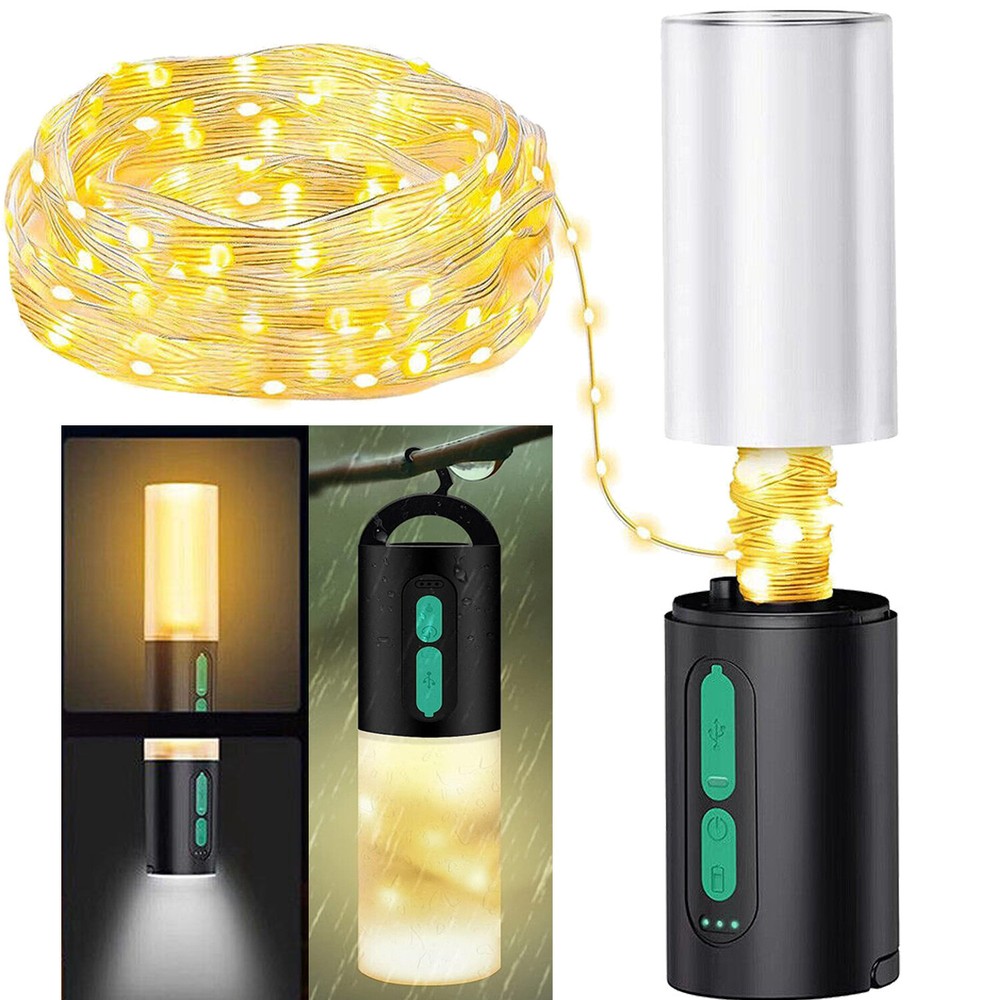 4 In 1 Rechargeable Camping String Light Waterproof Camping Lantern Flashlight