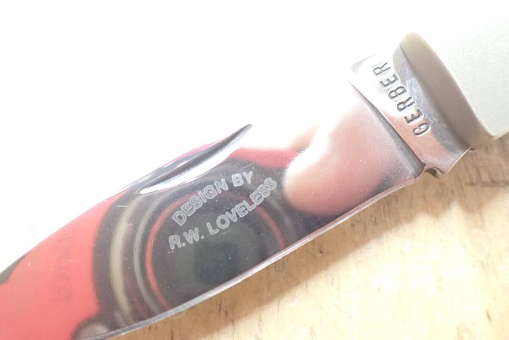 GERBER folding knife loveless design rubber without box