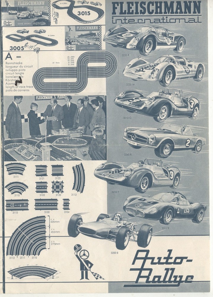 catalogue FLEISCHMANN 1974 Folder - International - Auto-Rallye aa